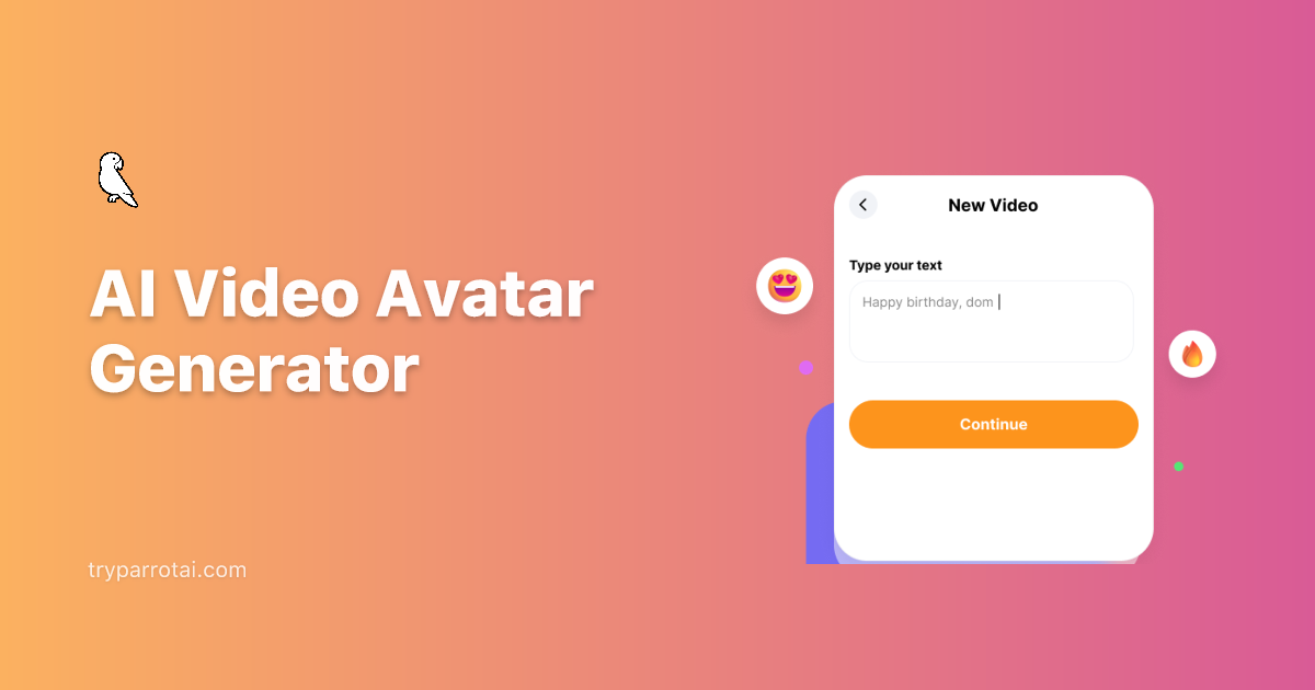 AI Video Avatar Generator Parrot AI